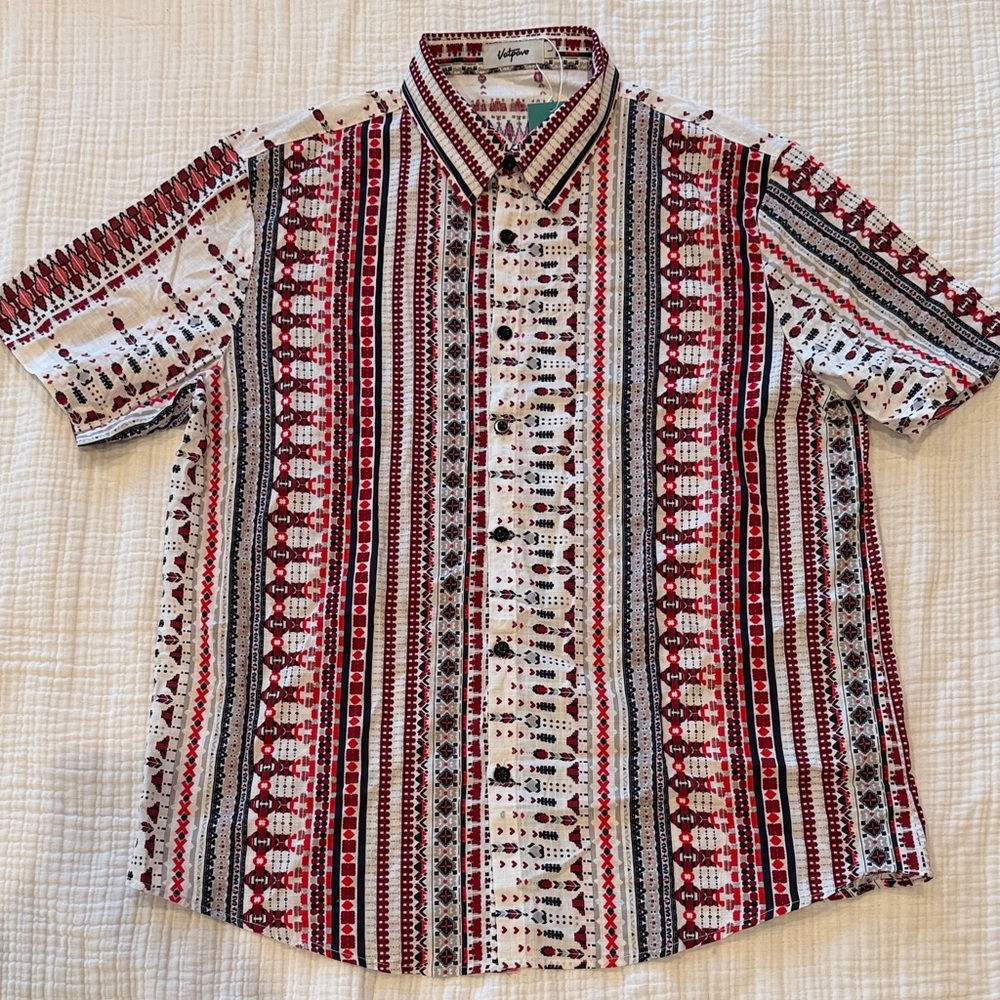 Multicolor Patterned Button Down Shirt